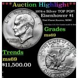 ***Auction Highlight*** 1974-s Silver Eisenhower D