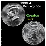 1996-d Kennedy Half Dollar 50c Grades GEM++ Unc