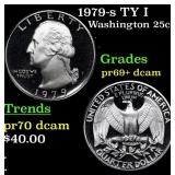 Proof 1979-s TY I Washington Quarter 25c Grades GE
