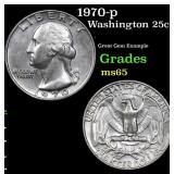 1970-p Washington Quarter 25c Grades GEM Unc