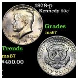 1978-p Kennedy Half Dollar 50c Grades GEM++ Unc