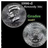 1996-d Kennedy Half Dollar 50c Grades GEM++ Unc