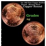 1oz .999 Fine Copper Bullion Round - Morgan Style