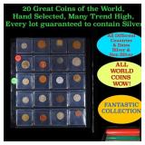 20 Great Coins of the World, hand selected, many t