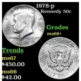 1978-p Kennedy Half Dollar 50c Grades GEM++ Unc