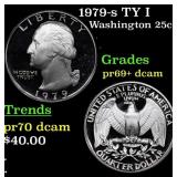 Proof 1979-s TY I Washington Quarter 25c Grades GE