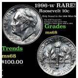 1996-w Roosevelt Dime RARE! 10c Grades GEM+++ Unc