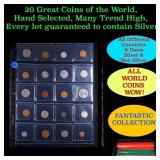 20 Great Coins of the World, hand selected, many t