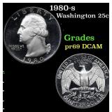 Proof 1980-s Washington Quarter 25c Grades GEM++ P