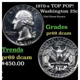Proof 1970-s Washington Quarter TOP POP! 25c Grade