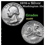 1976-s Silver Washington Quarter 25c Grades GEM+ U