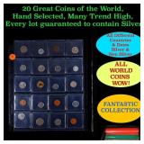 20 Great Coins of the World, hand selected, many t