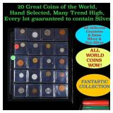 20 Great Coins of the World, hand selected, many t