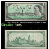 1967 Canada $1 Centennial Issue Banknote P# 84a Gr