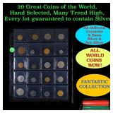 20 Great Coins of the World, hand selected, many t