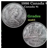 1986 Canada $1 Canada Dollar 1 Grades Select Unc