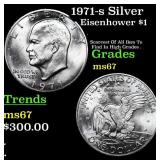 1971-s Silver Eisenhower Dollar 1 Graded ms67 BY S