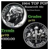 Proof 1964 Roosevelt Dime TOP POP! 10c Graded pr70