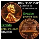 Proof 1962 Lincoln Cent TOP POP! 1c Graded pr69 rd