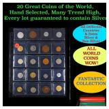20 Great Coins of the World, hand selected, many t