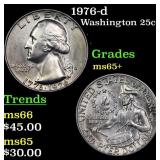 1976-d Washington Quarter 25c Grades GEM+ Unc