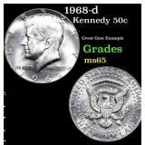 1968-d Kennedy Half Dollar 50c Grades GEM Unc