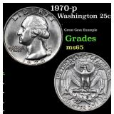 1970-p Washington Quarter 25c Grades GEM Unc