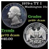 Proof 1979-s TY I Washington Quarter 25c Grades GE