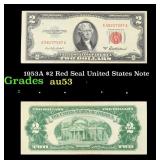 1953A $2 Red Seal United States Note Grades Select
