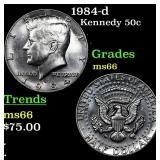 1984-d Kennedy Half Dollar 50c Grades GEM+ Unc