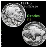 1927-p Buffalo Nickel 5c Grades f+