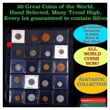 20 Great Coins of the World, hand selected, many t