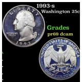 Proof 1993-s Washington Quarter 25c Grades GEM++ P