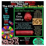 CRAZY Penny Wheel Buy THIS 1965-p solid Red BU Lin