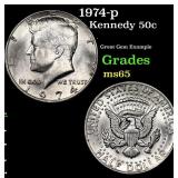 1974-p Kennedy Half Dollar 50c Grades GEM Unc
