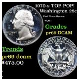 Proof 1970-s Washington Quarter TOP POP! 25c Grade