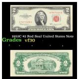 1953C $2 Red Seal United States Note Grades vf++
