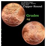 1oz .999 Fine Copper Bullion Round - Walking Liber