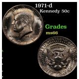 1971-d Kennedy Half Dollar 50c Grades GEM+ Unc