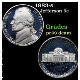 Proof 1983-s Jefferson Nickel 5c Grades GEM++ Proo