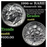 1996-w Roosevelt Dime RARE! 10c Grades GEM+++ Unc