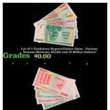 Lot of 5 Zimbabwe Hyperinflation Notes - Various D