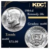 1984-d Kennedy Half Dollar 50c Grades GEM+ Unc