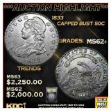 ***Major Highlight*** 1833 Capped Bust Half Dollar