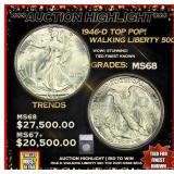 ***Major Highlight*** 1946-d Walking Liberty Half