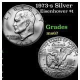 1973-s Silver Eisenhower Dollar $1 Grades GEM++ Un