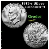 1973-s Silver Eisenhower Dollar $1 Grades GEM++ Un