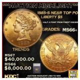 ***Major Highlight*** 1885-s Gold Liberty Half Eag
