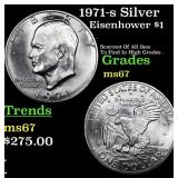 1971-s Silver Eisenhower Dollar $1 Grades GEM++ Un