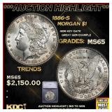***Major Highlight*** 1886-s Morgan Dollar $1 ms65